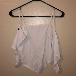 white tie front bandana top